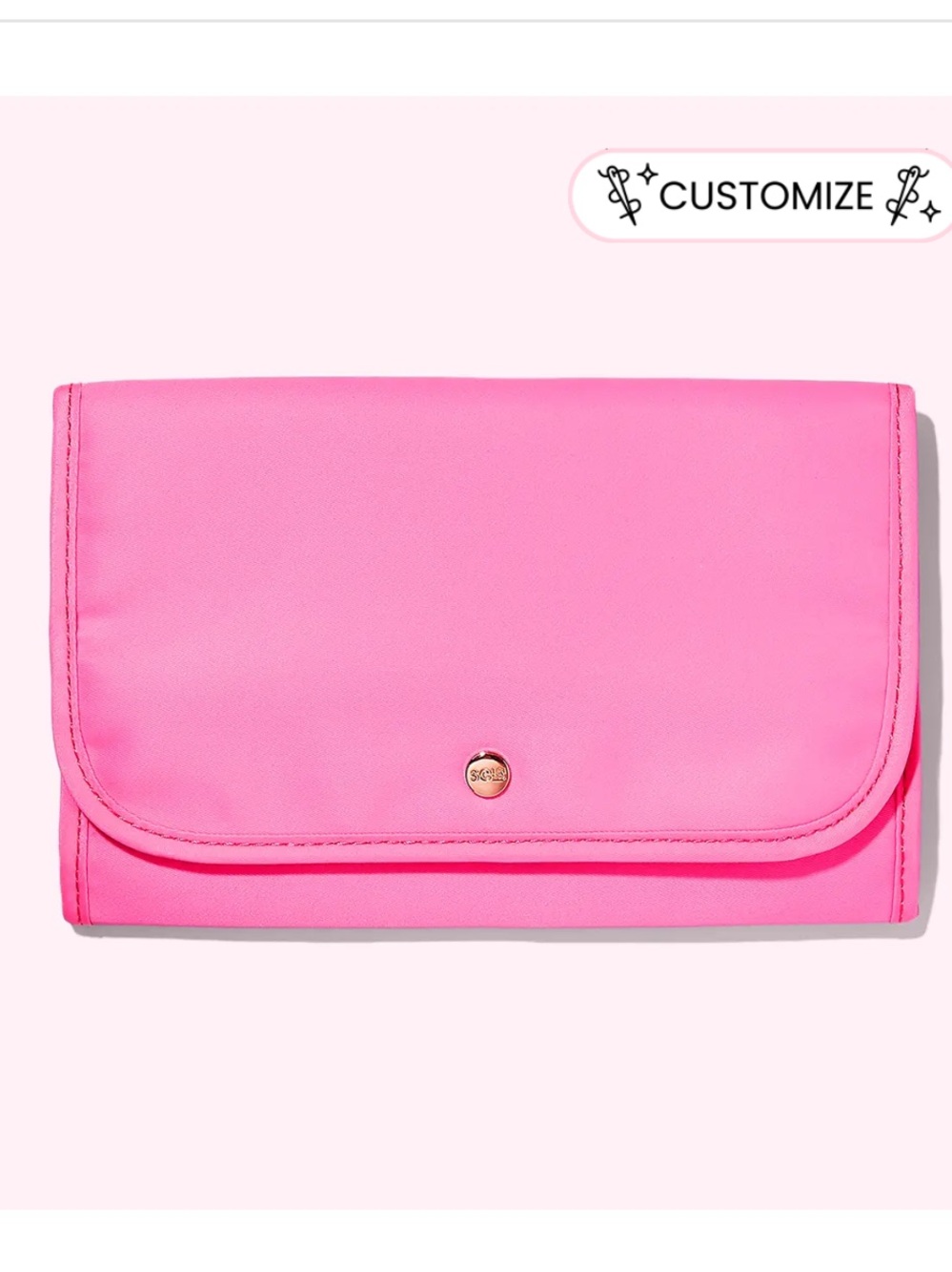 Stoney Clover Lane Jewelry Roll- Bubblegum pink